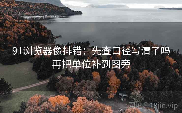 91浏览器像排错：先查口径写清了吗再把单位补到图旁